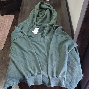 Green Hooded Sweatshirt